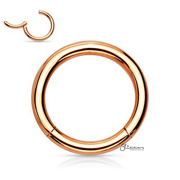 18 Gauge Hinged Stainless Steel Segment Hoop Rings-Silver | Gold | Black | Rose Gold-Best Sellers, Body Piercing Jewellery, Cartilage, Jewellery, Men's Earrings, Men's Jewellery, Septum Ring, Women's Earrings-cp0016-rg01_600_bed7b149-a3cd-4f0f-ac5b-845bef420f03-Glitters
