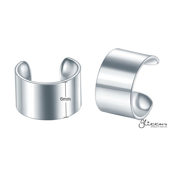 316L Surgical Steel Plain Clip Ear Cuffs - No Piercing | Minimalist Ear Cuffs-Body Piercing Jewellery, Ear Cuffs, earrings, Jewellery, Women's Earrings, Women's Jewellery-ec0074_S_600_New-Glitters