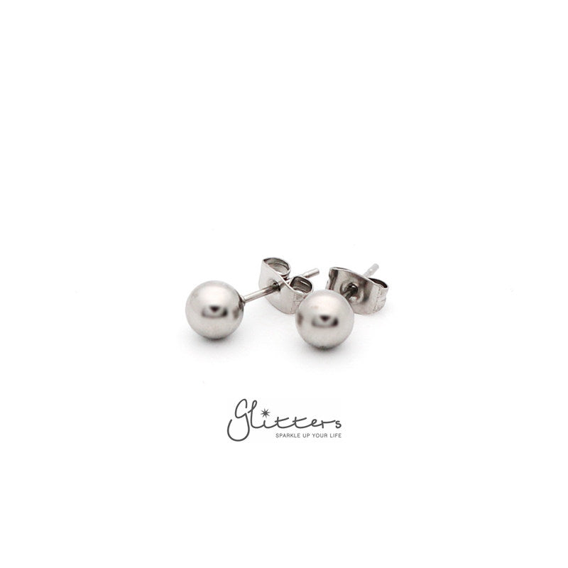 Stainless Steel Round Ball Stud Earrings-3mm | 4mm | 5mm | 6mm-earrings, Jewellery, Men's Earrings, Men's Jewellery, Stainless Steel, Stud Earrings, Women's Earrings-er1429-2_4f58d17e-1b90-447b-9292-e4c878f474c0-Glitters