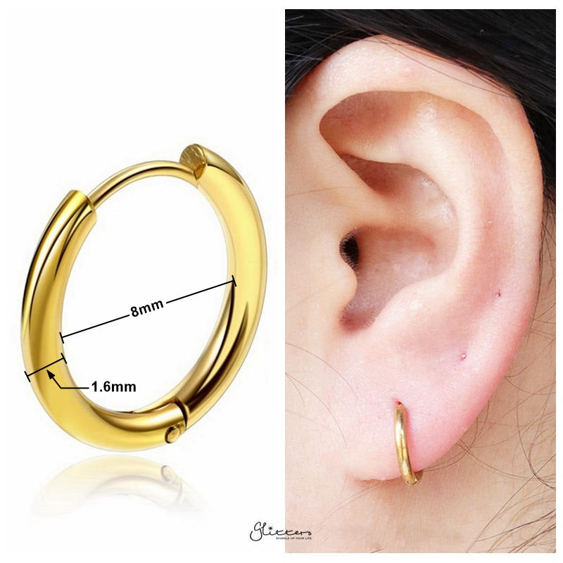 8mm mens hoop earrings hotsell