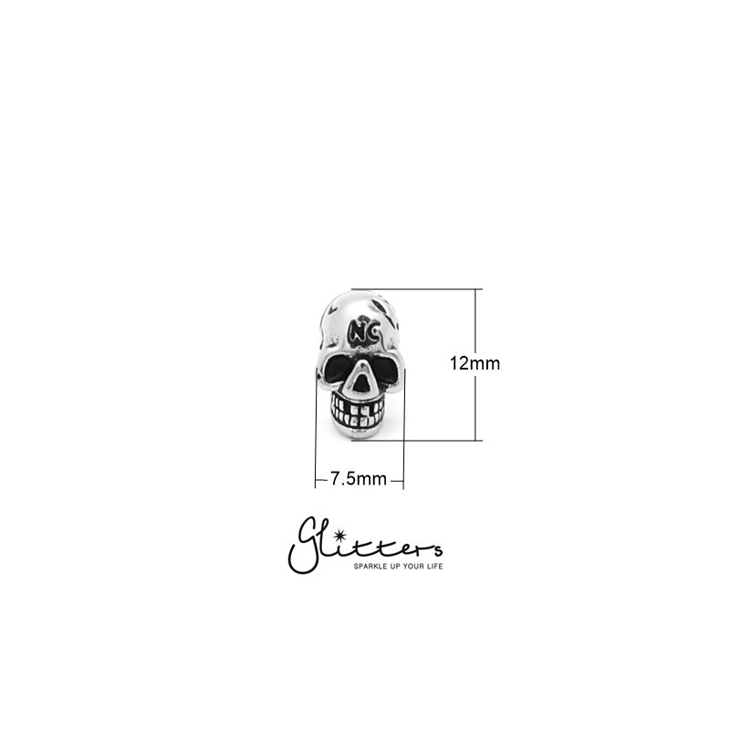 Stainless Steel Skull with NC Fake Plug-Body Piercing Jewellery, earrings, Fake Plug, Jewellery, Men's Earrings, Men's Jewellery, Stainless Steel-fp0152_2__New-Glitters