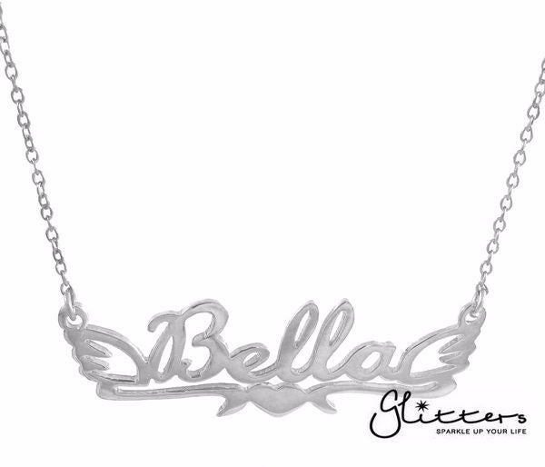 Personalized Sterling Silver Name Necklace with Decoration-name necklace, name necklace with decoration, Personalized-name_necklace_with_decoration_4_-05-Glitters