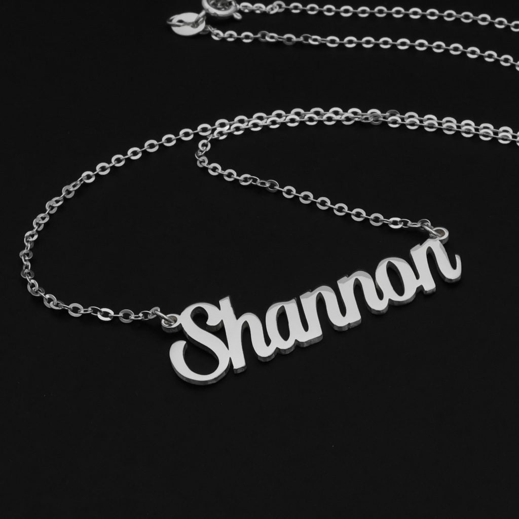 Personalised Sterling Silver Name Necklaces-Best Sellers, name necklace, Personalized-nnk01-f1-Glitters