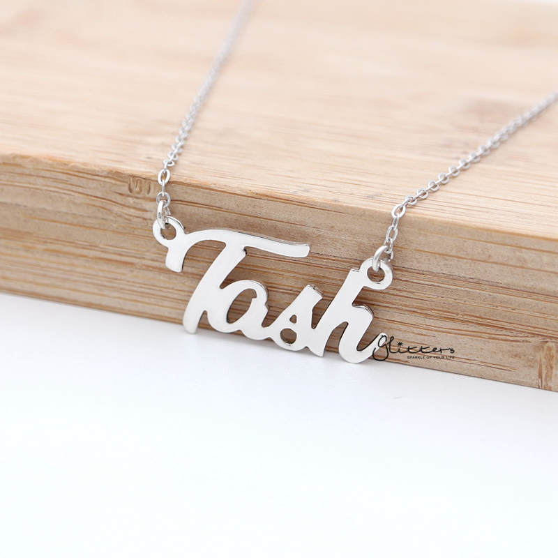 Personalized Sterling Silver Name Necklace-Font 12-name necklace, Personalized, Silver name necklace-nnk01-font12-Glitters