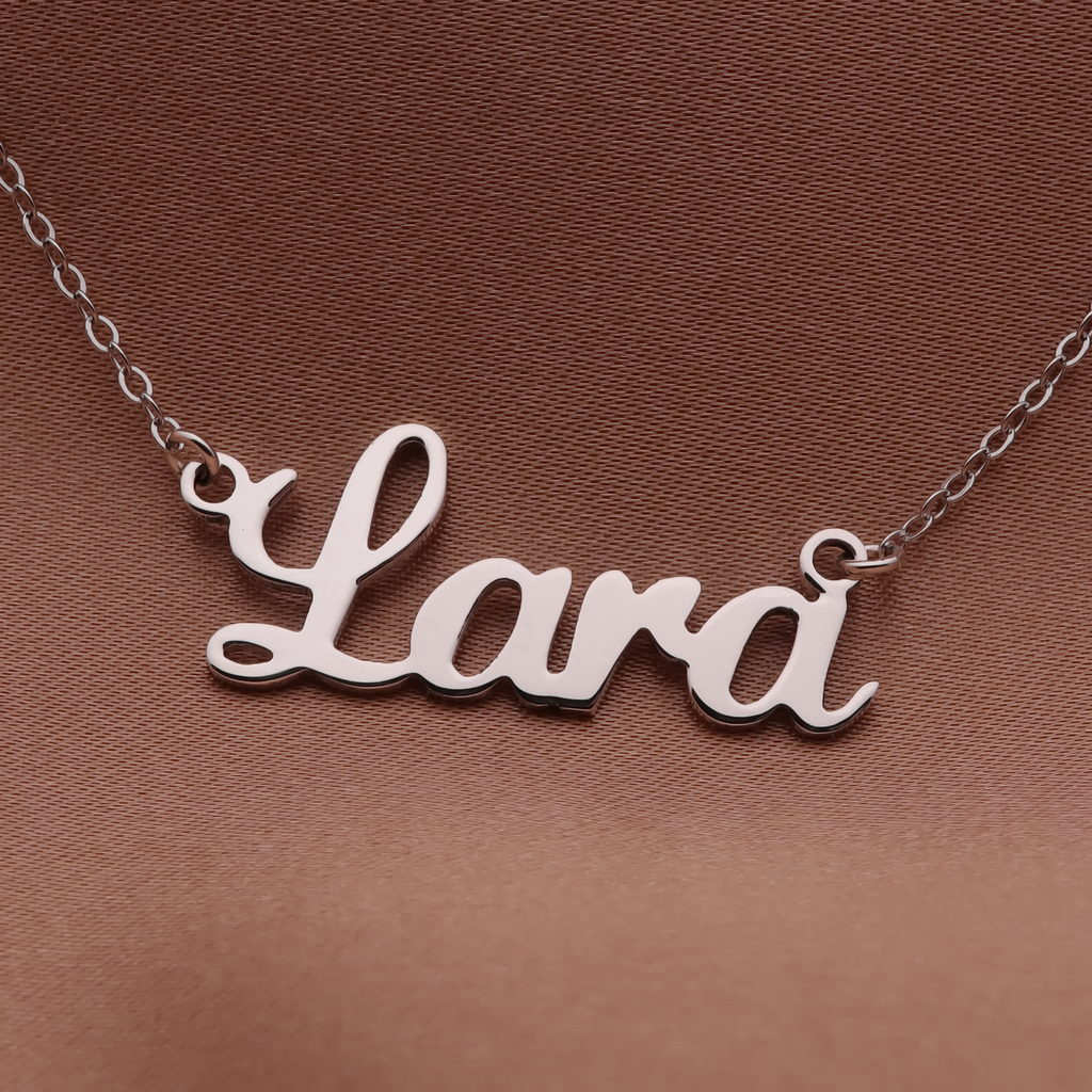 Personalised Sterling Silver Name Necklaces-Best Sellers, name necklace, Personalized-nnk01-new2-Glitters
