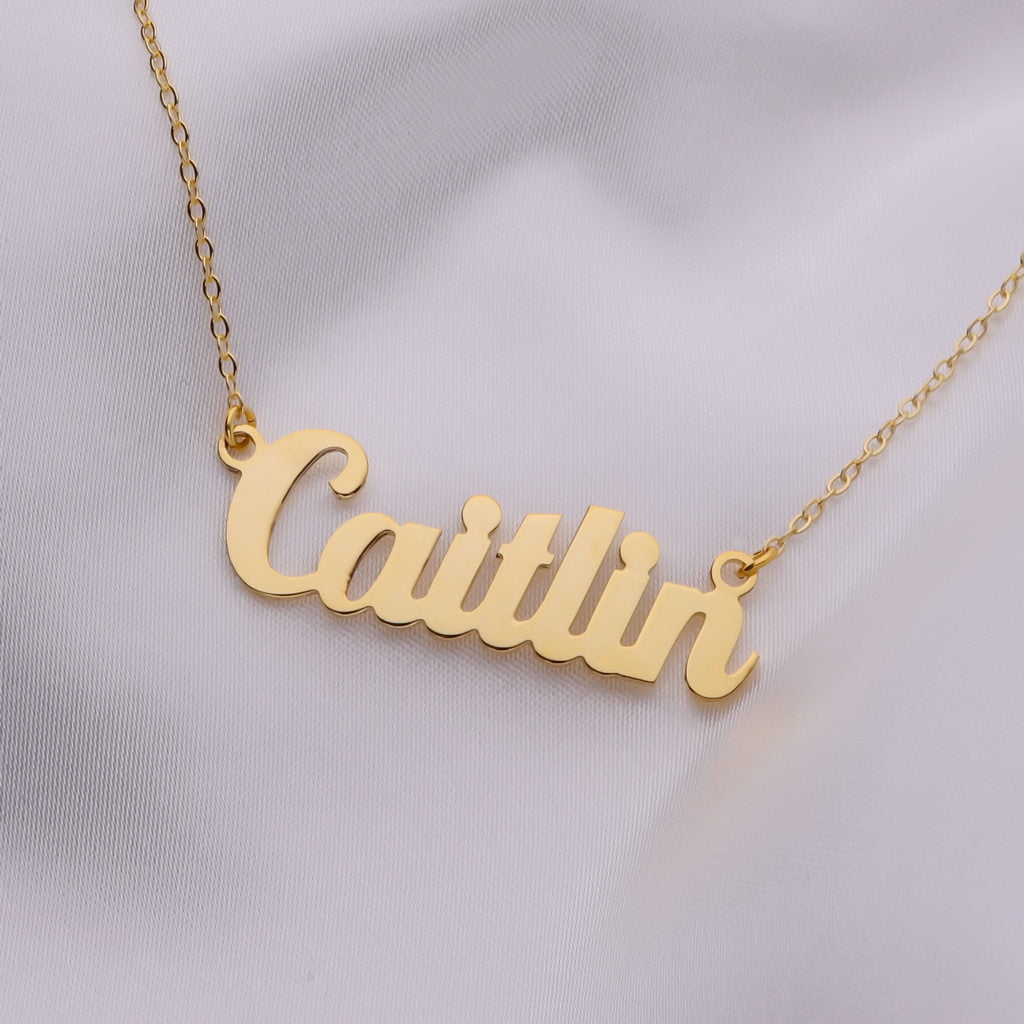 Personalized 24K Gold Plated over Sterling Silver Name Necklace-Best Sellers, Name Necklace, Personalized-nnk01-new7-Glitters