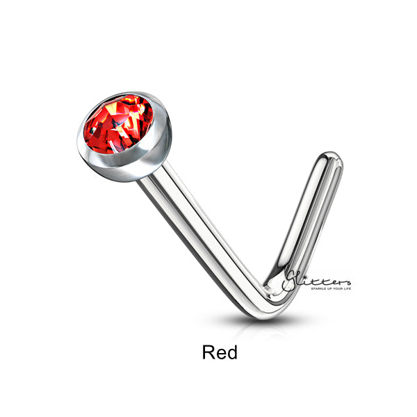 20ga 316L Surgical Steel Press Fit CZ Gem Nose Screw Stud 20ga 316L Surgical Steel Press Fit CZ Gem Nose Screw Stud