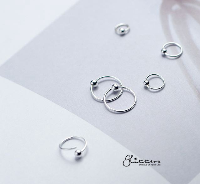 20GA Sterling Silver Bendable Nose Hoop Rings-Body Piercing Jewellery, Nose Piercing Jewellery, Nose Ring, Nose Studs, Tragus, Women's Earrings-ns0063-2-Glitters