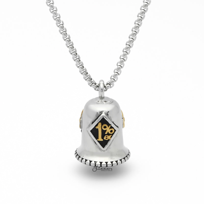 1% ER Stainless Steel Bell Pendant - Gold-Jewellery, Men's Jewellery, Men's Necklace, Necklaces, Pendants, Stainless Steel, Stainless Steel Pendant-sp0292-g1_1-Glitters